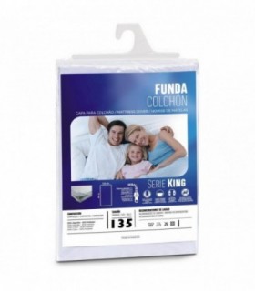 Funda de Colchon con Cremallera, 50% Poliéster 50% Algodón, Lavable a Máquina (135x190cm)