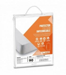 Protector de Colchon Impermeable, 100% Poliéster Microfibra, Transpirable con Elástico (90cm)