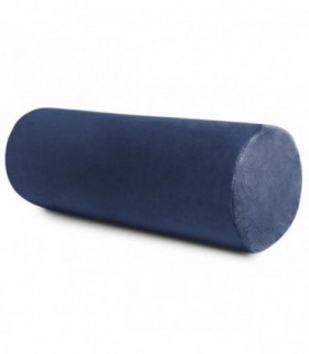 Almohada Cervical, 60x20cm, Terciopelo, Cubierta con Cremallera, Lavable (Azul Oscuro)