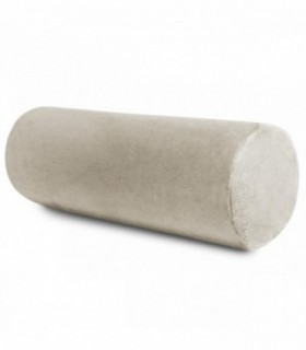 Almohada Cervical, 60x20cm, Terciopelo, Cubierta con Cremallera, Lavable (Crudo)