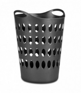 Cesto de Ropa con Asas, 50L, 41x44x56 cm, Plástico sin BPA (Antracita)