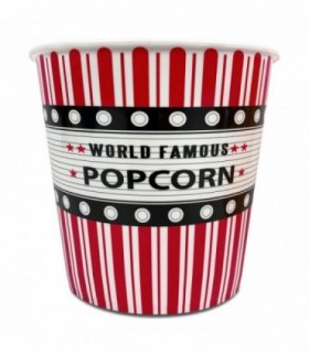Cubo Palomitas, 2,8L, Plástico sin BPA, 18x12,7x18 cm (World Famous Popcorn)