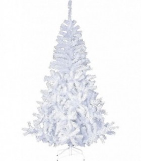 Arbol de Navidad de Plastico, Frondoso (120 cm, Blanco)