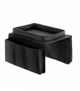 Organizador de Sofa de Reposabrazos con 6 Compartimentos, 54x31x4 cm/Bandeja 26x17 cm