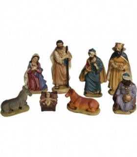 Pack de Figuritas del Belen de Resina (62977 - Nacimiento 8 Piezas 12 cm)