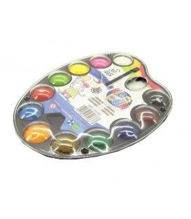 PALETA 12 ACUARELAS CON PINEL KIDSFUN