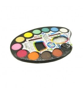 PALETA 12 ACUARELAS CON PINCEL KIDSFUN