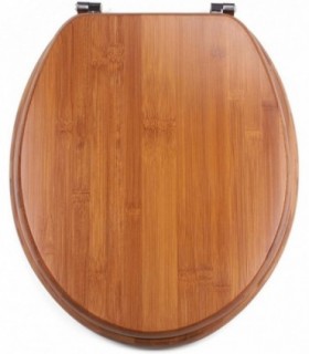 Tapa de WC Universal, MDF y Bisagras de Acero, 43,5x37,5 cm (140484 - Bambu)