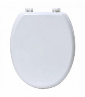 Tapa de WC Universal, MDF, Bisagras de Plastico, 43,5x37,5 cm (4101100 - Blanco)