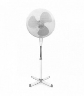 Ventilador de Pie 45W, 3 Velocidades, 90º, Ø400x1300 mm (de Pie Blanco)