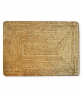 Alfombra de Yute, Rectangular, Trenzado a Mano (60 x 90 cm)