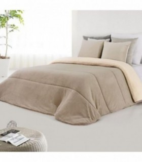 Edredón Nórdico con Borreguito y Coralina (Cama 135/150, Taupe)