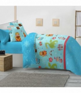 Edredón Nórdico Reversible, Cama 90/105 cm, 180x260 cm, Estampado Infantil (Camelot)
