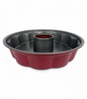 Molde Antiadherente, Burdeos, Repostería y Cocina (Molde C/Tubo 27 cm)