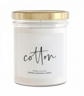 Vela Aromática de Cera, Frasco de Vidrio, 220 gr (Cotton)