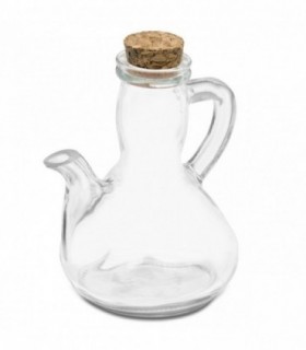 Aceitera Porron, Cristal, Transparente, 9,5x12x14,5 cm, Antigoteo, 290 ml