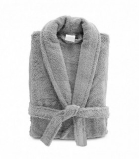 Albornoz de Ducha, 100% Algodón, 500 gr, Unisex, Talla Única, (Gris Perla)