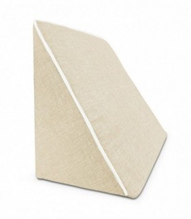 Almohada de Lectura, Forma de Cuña, 50x40x40 cm, Funda Lavable, (Beige)