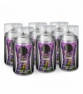 Pack 6 Ambientador Spray, 250 ml, 6,5x14,5 cm,  (Lavanda)