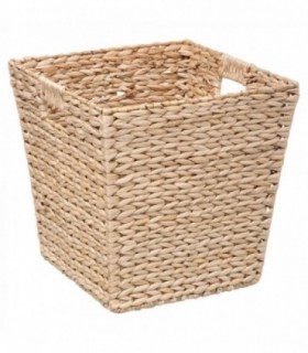 Caja de Almacenaje con Asas, Mimbre Trenzado, 31x31x31 cm