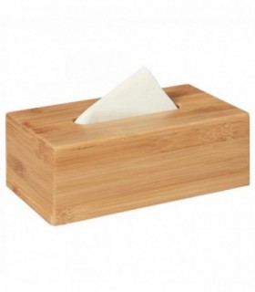 Caja para Pañuelos, Fondo Extraíble, Bambú, 25 x 13 x 8,5 cm