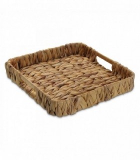 Cesta de Mimbre con 2 Asas, Jacinto de Agua, Marrón (M)