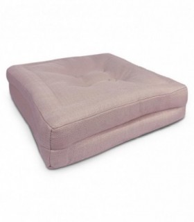 Cojín de Suelo, 100% Poliéster, Relleno Fibra, 45x45x8 cm, Interior y Exterior (Rosa Claro)