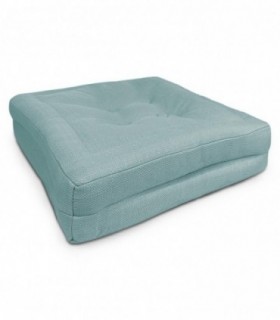 Cojín de Suelo, 100% Poliéster, Relleno Fibra, 45x45x8 cm, Interior y Exterior (Verde Menta)
