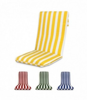 Cojín para Tumbona, Relleno de Fibra, 120x50x5 cm, Funda Lavable (Amarillo)