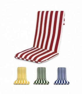 Cojín para Tumbona, Relleno de Fibra, 120x50x5 cm, Funda Lavable (Granate)