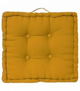 Cojines para Sillas, Algodón con Asa,  40 x 40 x 8 cm (Ocre)