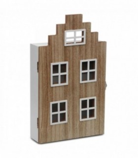 Colgador de llaves pared, MDF, 6 Ganchos, Decorativo (Casa)
