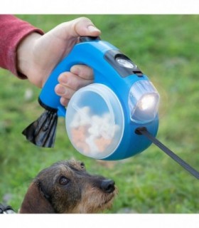 Correa de Perro Extensible, Retráctil, 6 en 1, Multifunción, Extensible hasta 4m