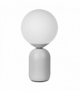 Lámpara de Mesa, Diseño Bola, Cerámica, 15x15x28,5 cm, 40W 220v-240v (Gris)