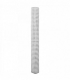 Rollo de Malla de Plástico, 1x5m, Multiuso (Blanco 20 mm)