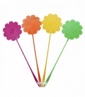 Pack de 4 Matamoscas, Resistente y Flexible, Plástico