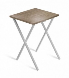 Mesa Auxiliar Plegable, 34 x 40 x 50cm, Madera y Metal (Nordico)