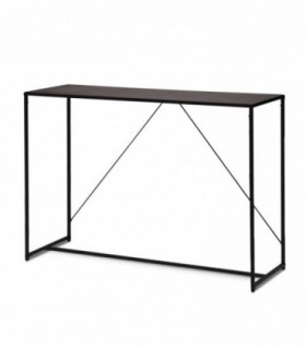 Mueble Recibidor para la Entrada, Metal y Madera MDF, 120x39x79 cm (Negro)