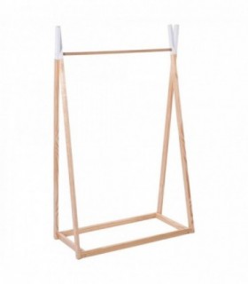 Perchero de Ropa Infantil, Madera Resistente (Tipi - 78 x 39 x 126 cm)