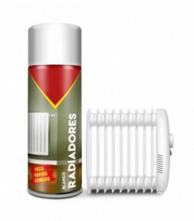 Pintura Spray Radiadores, Acabado Brillante, Blanco, 150 ml, 5x17.5 cm
