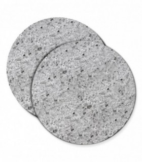 Pack de 2 Salvamanteles Individual, Corcho Natural, Redondo y Rectangular (Granito 38 cm)