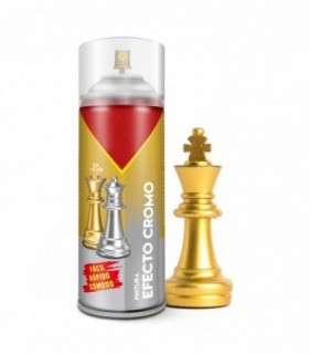 Spray Pintura Efecto Cromo, Metalizado, 150 ml, 5x17.5 cm, Oro