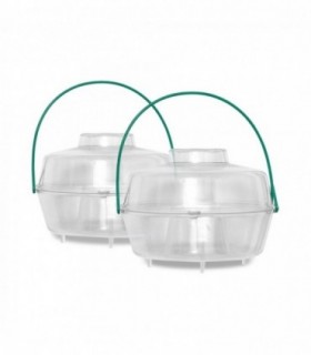 Pack de 2 Trampa de Avispas, Plástico Transparente (13 x 9.5 cm)