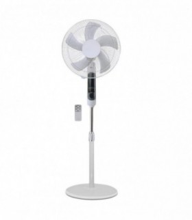 Ventilador de Pie, Mando a Distancia, Silencioso y Potente, 50W, 3 Velocidades, Ø43 x 130 cm