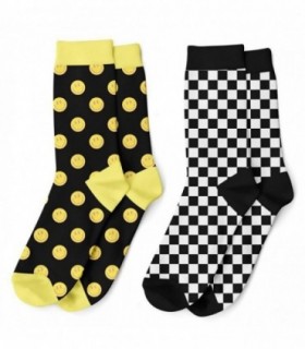 Pack de 2 pares Calcetines Altos Hombre, Talla 42-47, 97% Poliéster (Groove)