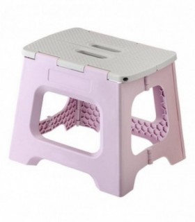 Taburete de Plegable, 150Kg max., Antideslizante, Interior y Exterior (Lila, 27 cm)