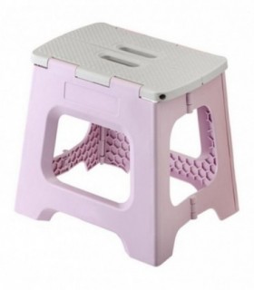 Taburete de Plegable, 150Kg max., Antideslizante, Interior y Exterior (Lila, 32 cm)