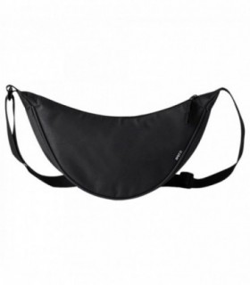 Riñonera Bandolera Unisex, Cinta Ajustable, Poliéster, 34 x 17 x 11 cm (Negro)