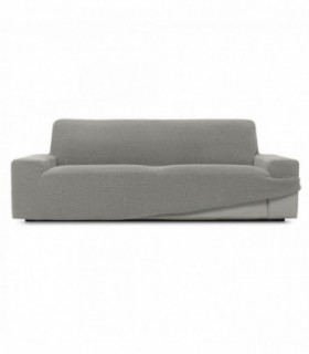 Funda de Sofa Niagara, Poliéster, Algodón y Elastano, Transpirable (Gris Claro, 2 Plazas)