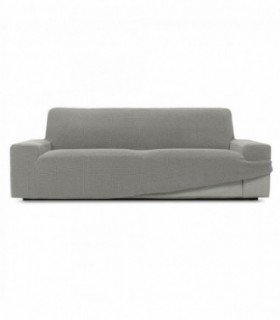 Funda de Sofa Niagara, Poliéster, Algodón y Elastano, Transpirable (Gris Claro, 4 Plazas)